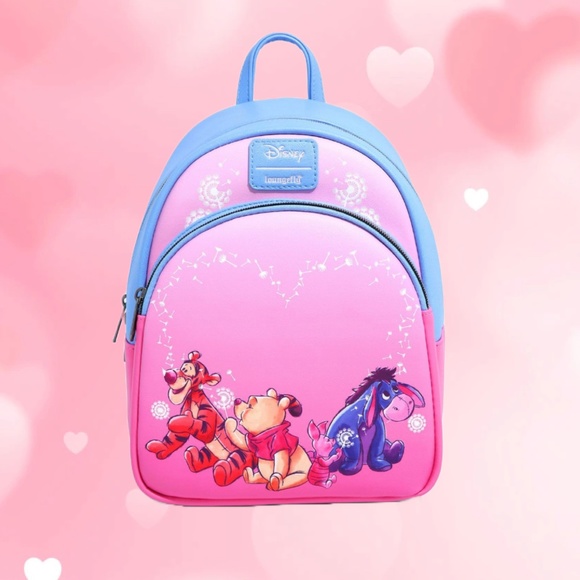 Loungefly Disney Winnie The Pooh Dandelion Heart Mini Backpack and Cardholder main image 4